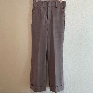 Farah Vintage 1960s high waisted checkered gingham wide leg retro pants